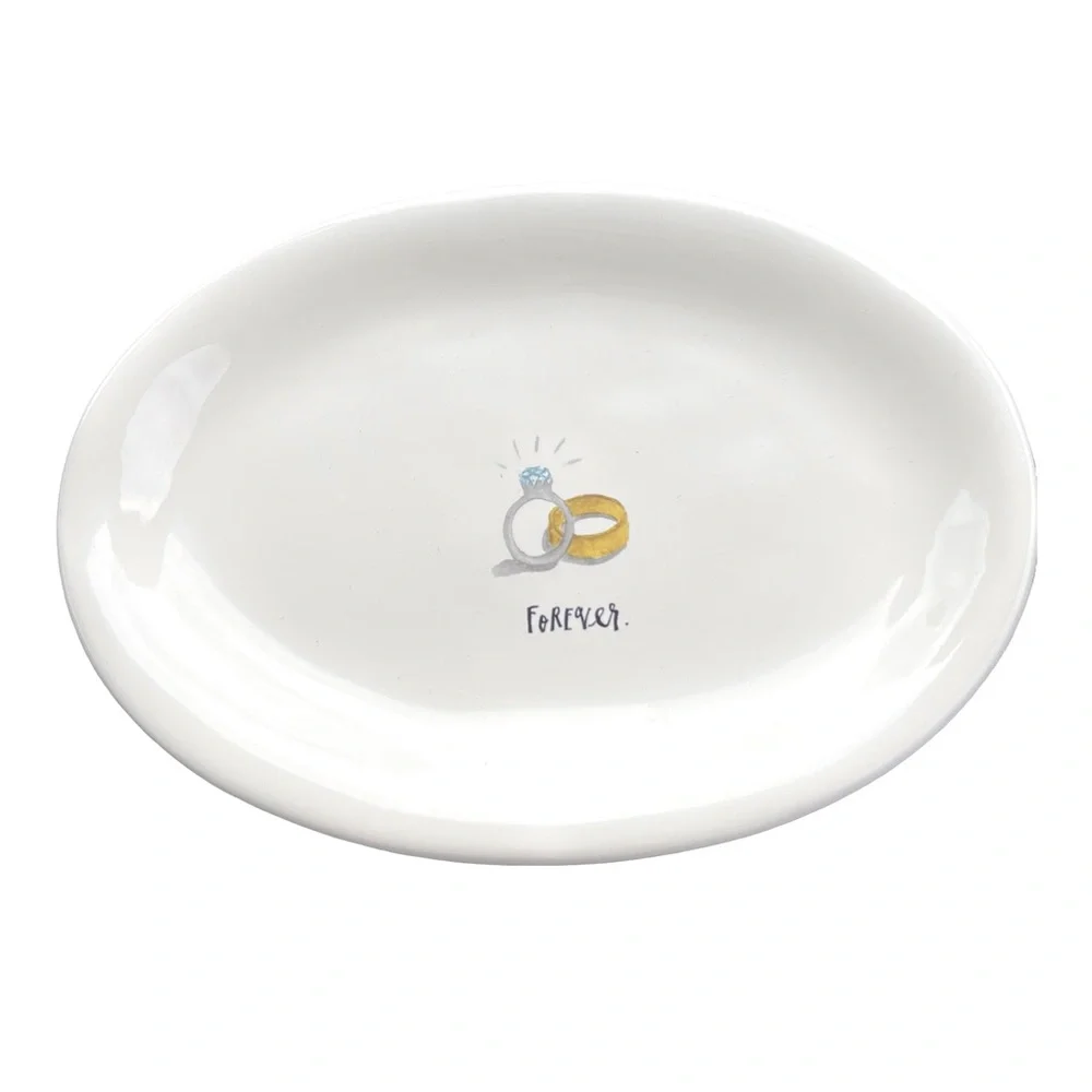 Rae Dunn Forever Wedding Rings Plate